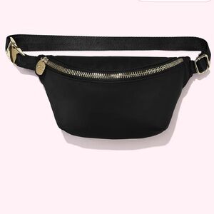 NWT Stoney Clover Lane Classic Nylon Fanny Pack Bag Noir Black Longer Strap